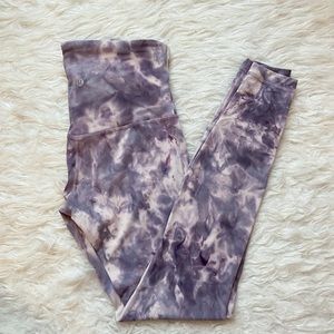 Lululemon align pant 28” diamond dye pink bliss graphite purple cross cross